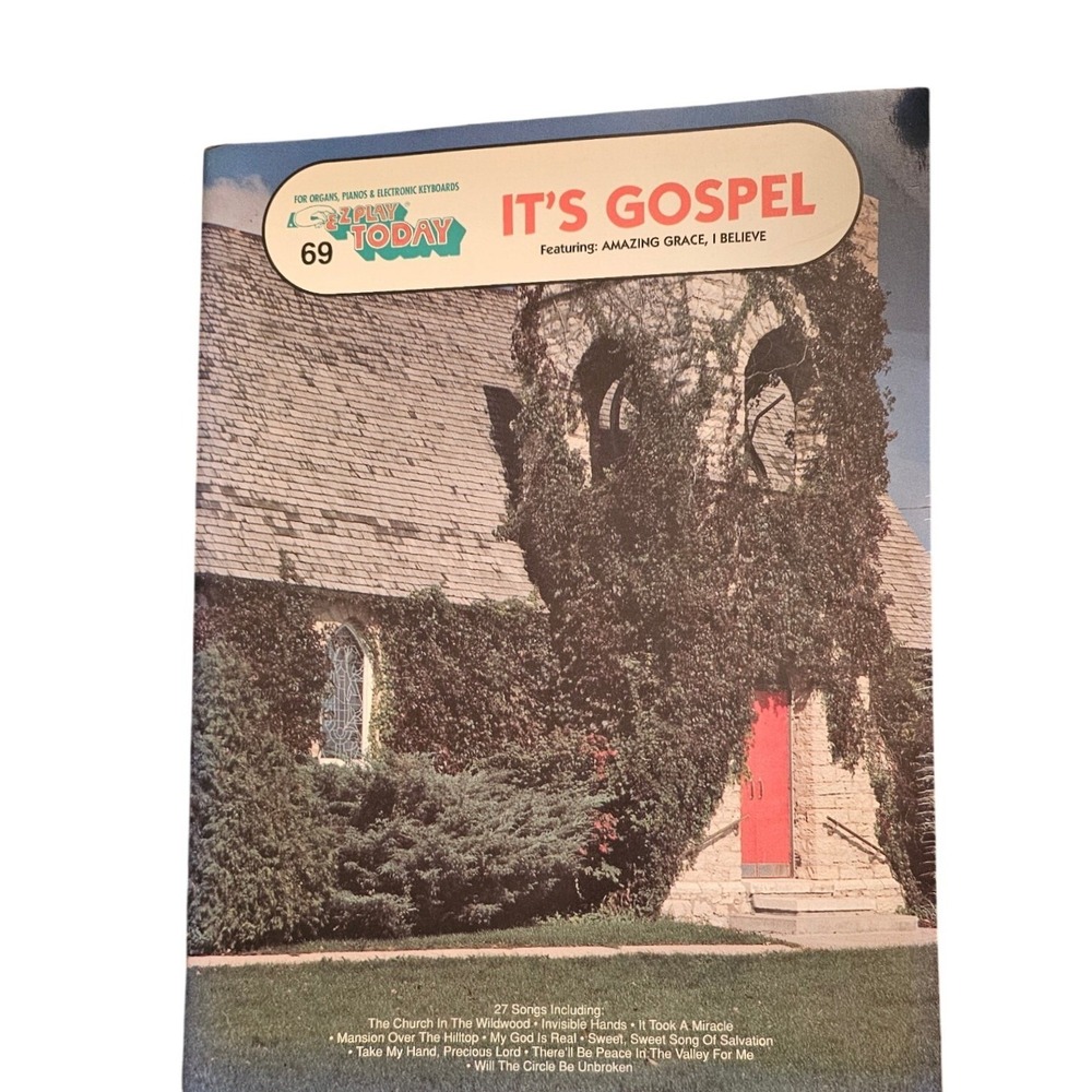 Hal Leonard E-Z Play Today #69 It's Gospel Songbook Piano Organ Keyboard 1991
